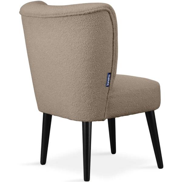 Fauteuil APPA zwart - lichtbruin