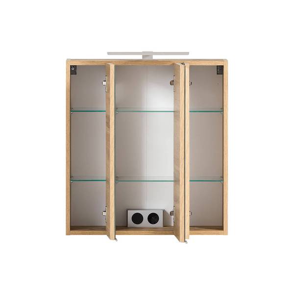 Badmöbel-Set VASTO-03-25 5er-Set Grau - Spiegelglas - 170 x 200 x 35 cm