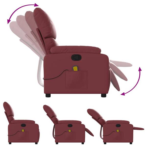 Massagesessel 3032278-3 Rot - Rotbraun