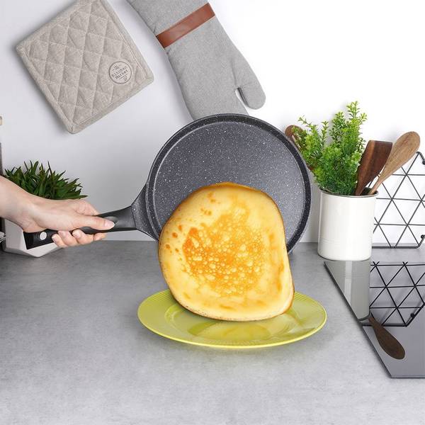 Crepes-Pfanne GRANDE 112933 Schwarz - Aluminium - 27 x 2 x 47 cm