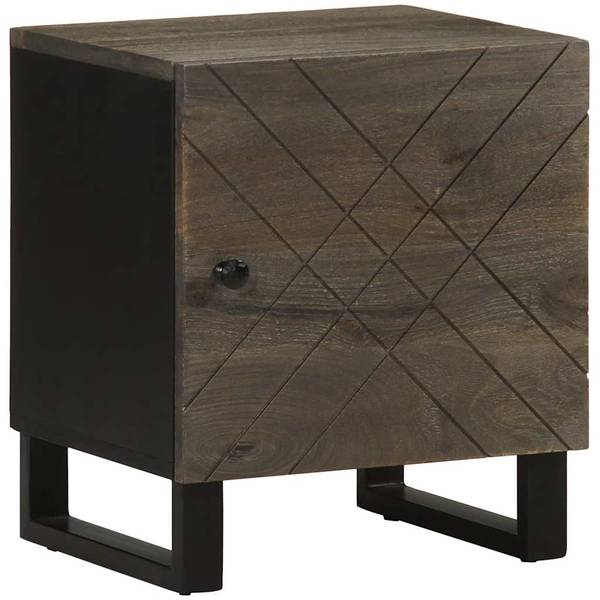 Nachttisch X3761 Schwarz - Massivholz - 33 x 46 x 40 cm