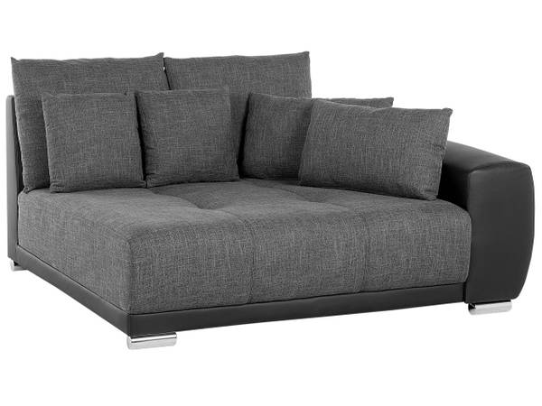 Sofa TORPO 9-tlg Schwarz - Grau - Silber