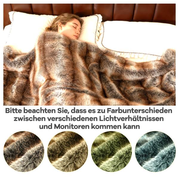 Kuscheldecke TG33532LE Braun - Textil - 203 x 1 x 153 cm