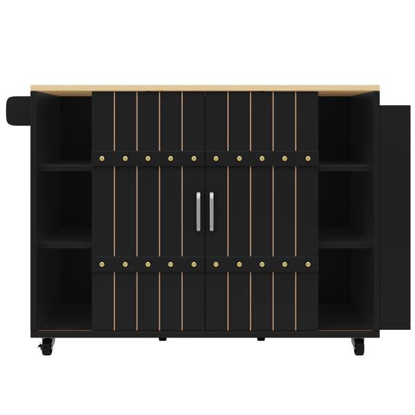 Kücheninsel LF-SBD Schwarz - Holzwerkstoff - 110 x 90 x 42 cm