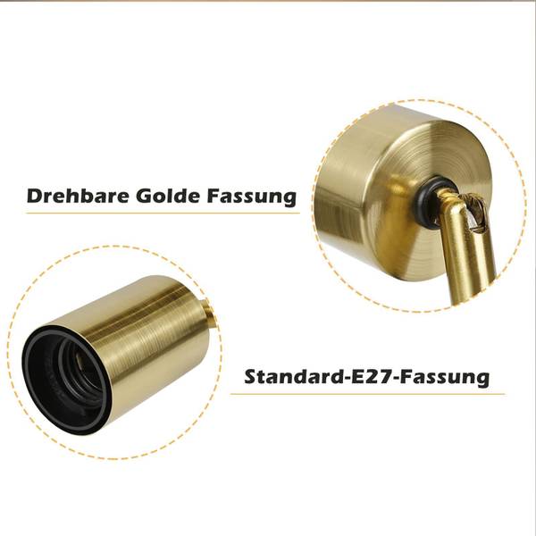 Deckenstrahler Nixie 6-flammig Gold - Metall - 4 x 11 x 95 cm