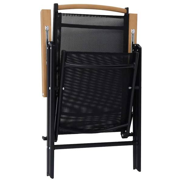 Regiestuhl 41733 4er Set Schwarz - Textil - 58 x 109 x 65 cm