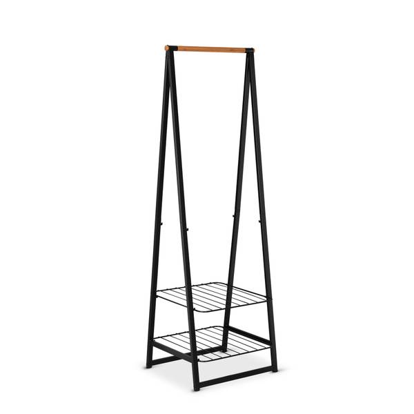 Kleiderständer Linn Schwarz - Stahl - 61 x 190 x 57 cm