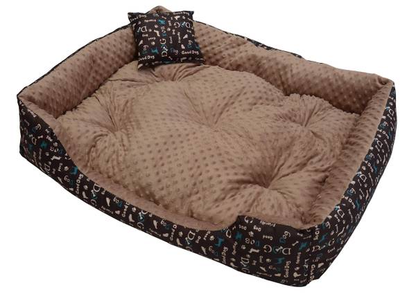 Hundebett REX Braun - Textil - 85 x 20 x 65 cm