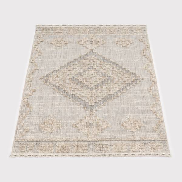 Kurzflorteppich Adelaide 694 Weiß - Textil - 120 x 170 cm