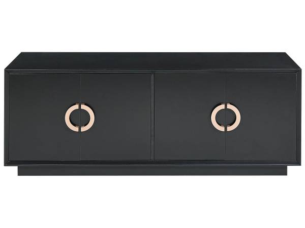 Buffet OXNARD Noir - Doré - Bois manufacturé - 120 x 46 x 40 cm