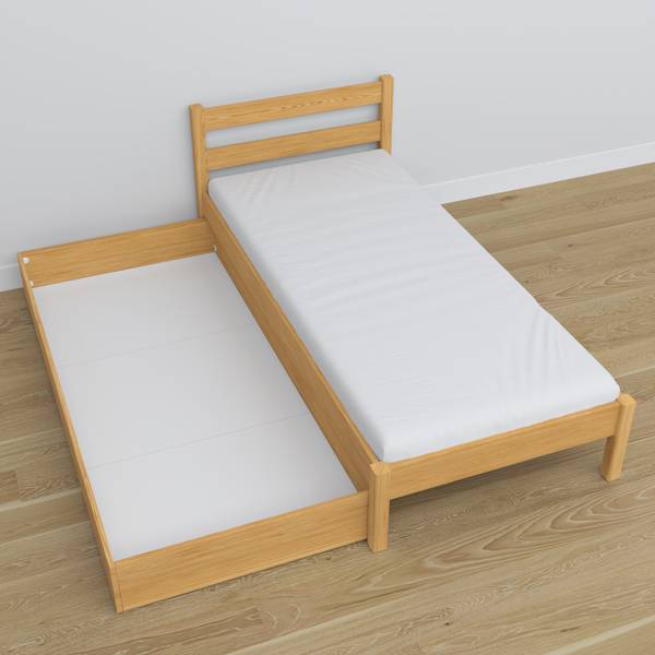 Einzelbett N01 mit Schublade Braun - 128 x 198 cm