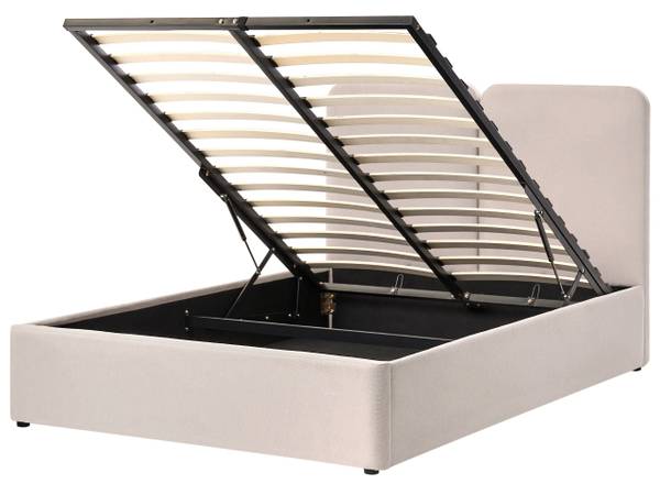 Doppelbett ARBOIS Beige - Schwarz - Liegefläche Breite: 140 cm