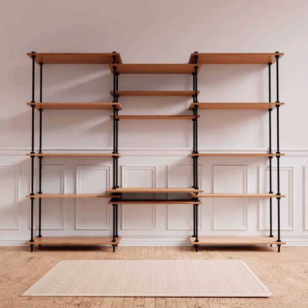 Schreibtisch  64738 Braun - Metall - 235 x 185 x 53 cm