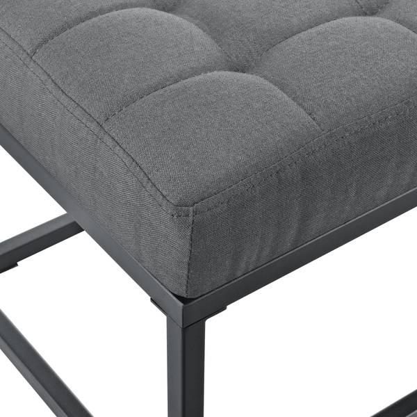 Polsterbank Salta Grau - Metall - 40 x 38 x 120 cm