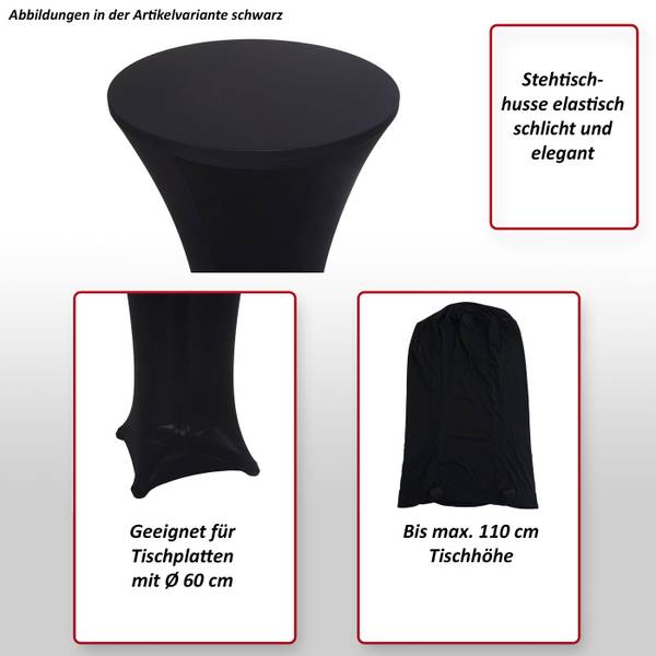 Staande tafelhoes J30 zwart