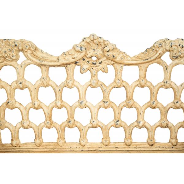 Banc de jardin OPERA Blanc - Fonte - 48 x 89 x 112 cm