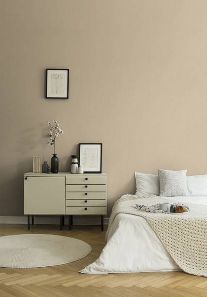 Vliestapete 3689 einfarbig Struktur Beige - Fleece - 53 x 1005 x 1 cm