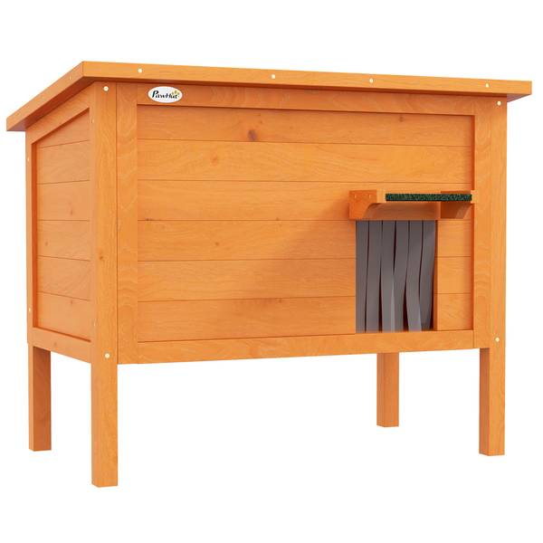 Katzenhaus CP65 Orange - Holzwerkstoff - 69 x 69 x 85 cm