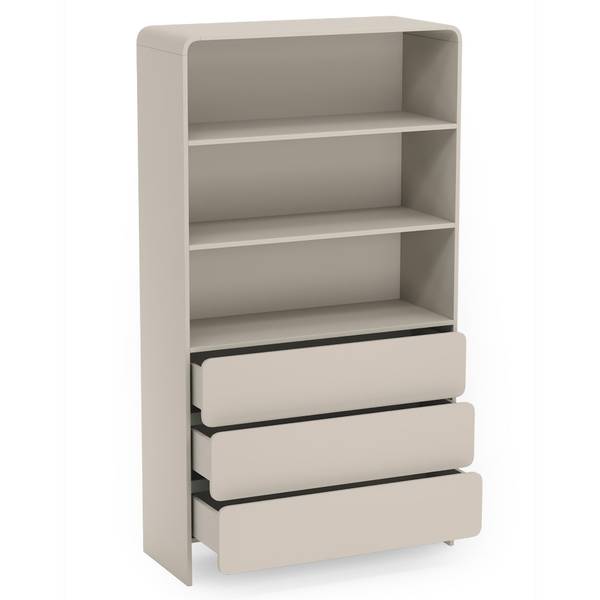 Staande kast LUMMO grijs - melamine - 100 x 200 x 39 cm
