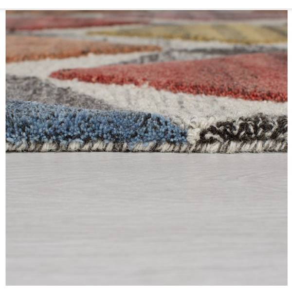 Tapis de salon RAYA Laine - Multicolore - 200 x 290 cm