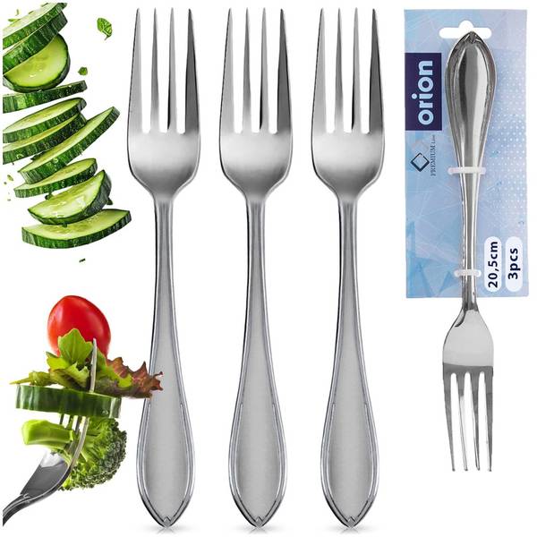 Tafelgabeln 3er Set 143606 Silber - Edelstahl - 3 x 1 x 21 cm