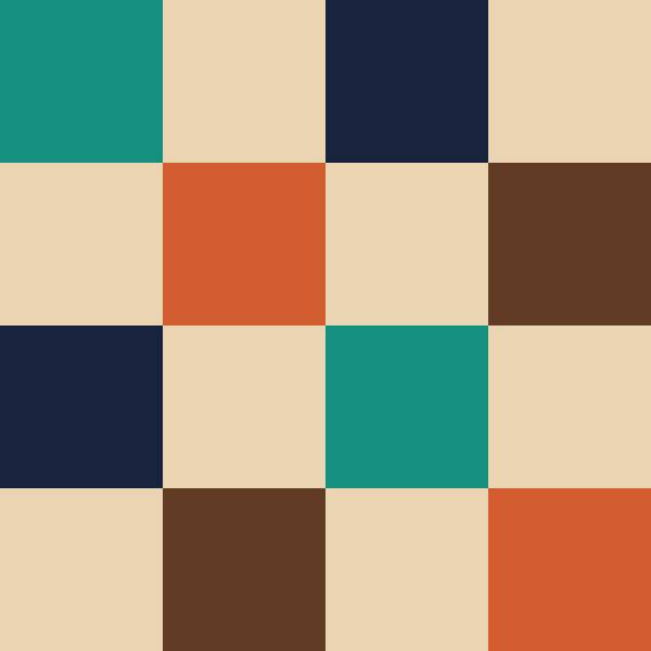 Papier peint damier multicolore Papier - 52 x 1000 x 1000 cm