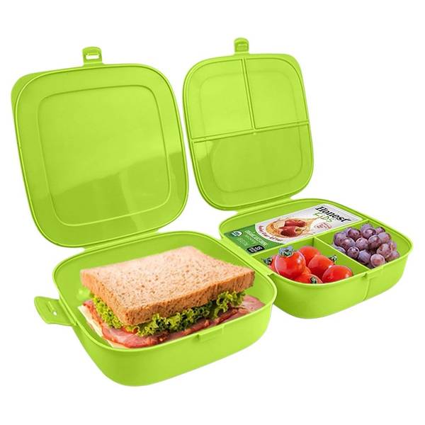 Lunchbox mit 2 Behältern Grün