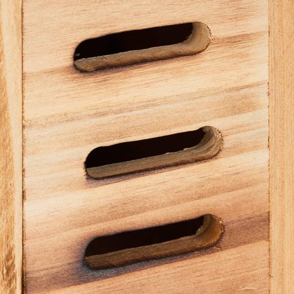 Marienkäferhaus aus Holz Braun - Holzwerkstoff - 19 x 23 x 13 cm