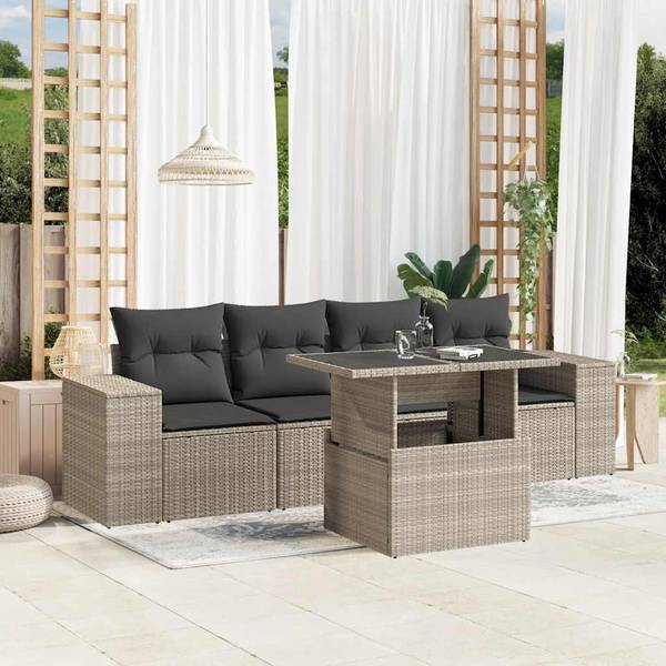 Garten-Lounge-Set 3036901-1 5-teilig Hellgrau