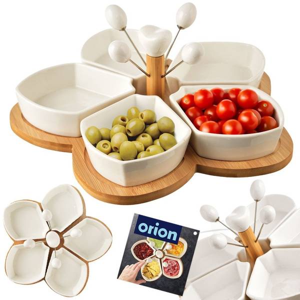 Snackschalen 10-tlg. Set 129201 Weiß - Porzellan - 28 x 11 x 29 cm