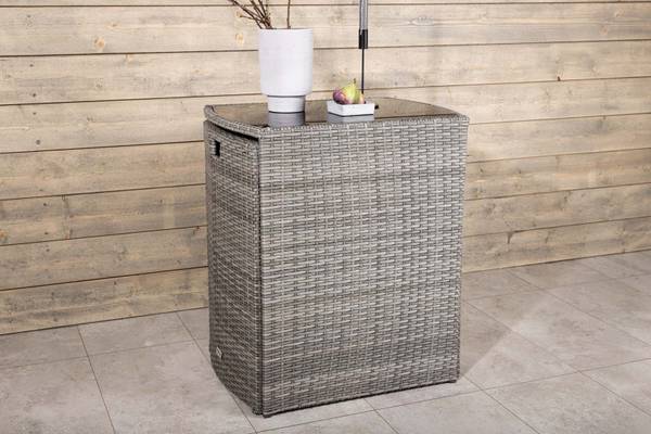 Gartenset Savanna 3-teilig Glas Grau