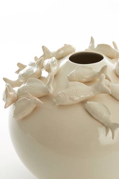 Vase FISCH Weiß