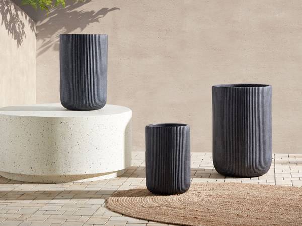 Cache-pot d'extérieur EANTIO Noir - 25 x 38 x 25 cm