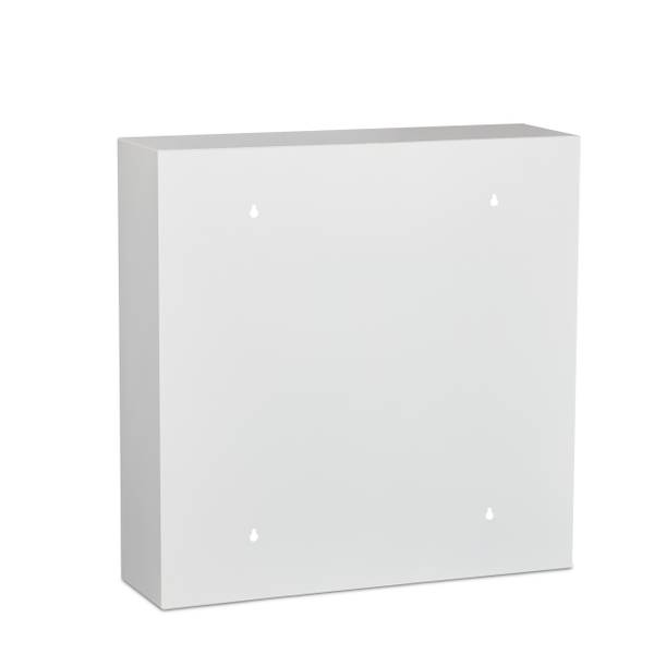 Medicijnkastje met dubbele glazen deur zilver - wit - staal - 53 x 53 x 16 cm