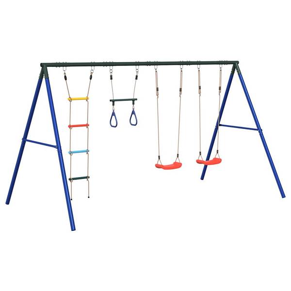 Schaukel 3283625 Rot - Stahl - Polypropylen - Polyethylen - 185 x 185 x 341 cm