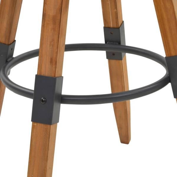 Barhocker 245782 (2er Set) Braun - Massivholz - 54 x 79 x 54 cm
