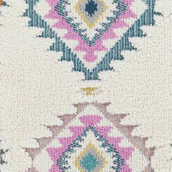 Hoogpolig Vloerkleed GALESBURG wit - polypropeen - 160 x 4 x 213 cm