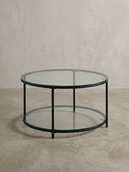 Couchtisch TREBBIA mit zwei Ablagen Metall - 80 x 45 x 80 cm