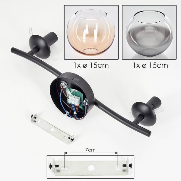 Deckenleuchte Cesaro Grau - Gelb - Metall - 100 x 40 x 100 cm