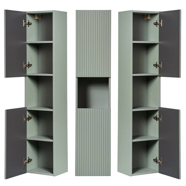Badmöbel-Set NEWPORT-56-13 6er-Set Grün - Holzwerkstoff - 200 x 200 x 40 cm