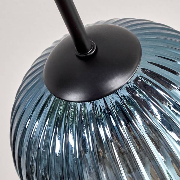 Deckenleuchte Cesaro Blau - Gold - Grün - Aluminium - Klarglas - 100 x 29 x 100 cm
