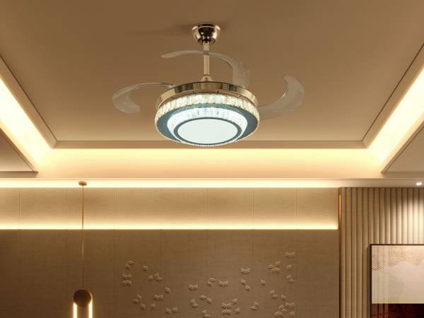 Ventilateur de plafond ASHLEY Doré - Métal - 47 x 53 x 47 cm