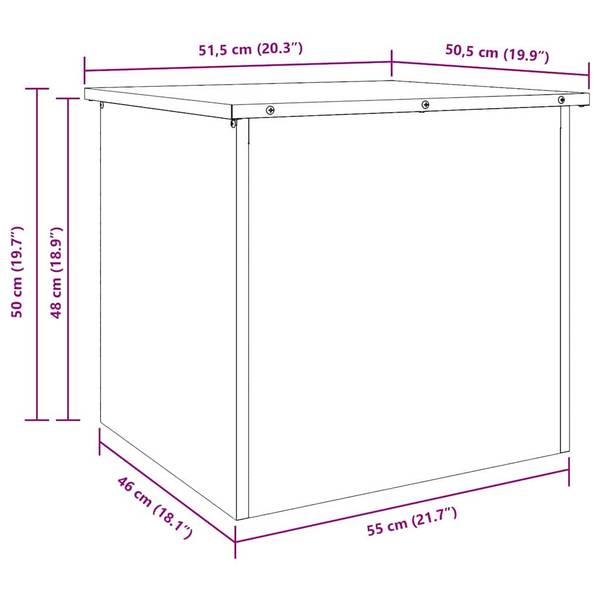 Badschrank 3049344 Grau - Metall - 50 x 50 x 55 cm