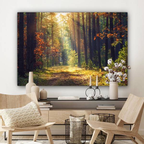 CANVAS SCHILDERIJ Bospad 120 x 80 cm