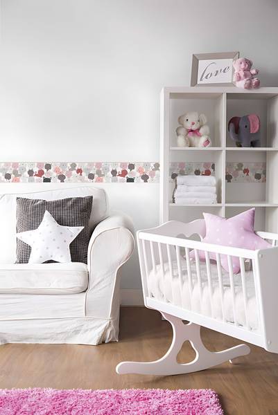 Bordüre 403741-GU Pink - Kunststoff - 15 x 500 x 1 cm