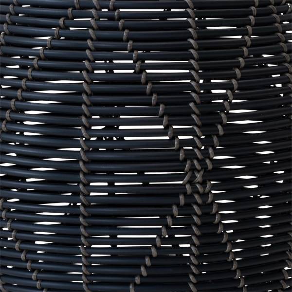 Holzhocker BIRMA Schwarz - Metall - 46 x 43 x 46 cm