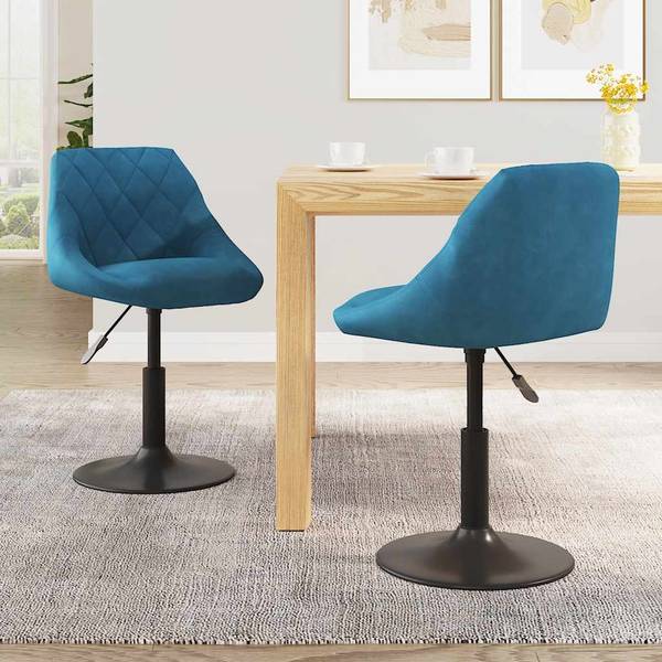 Chaise à manger 3014382-2 lot de 2 Bleu