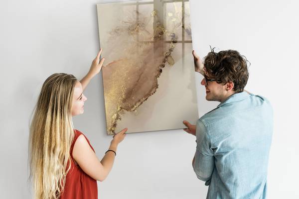 Glas Magnettafel Glitzermarmor 70 x 100 cm