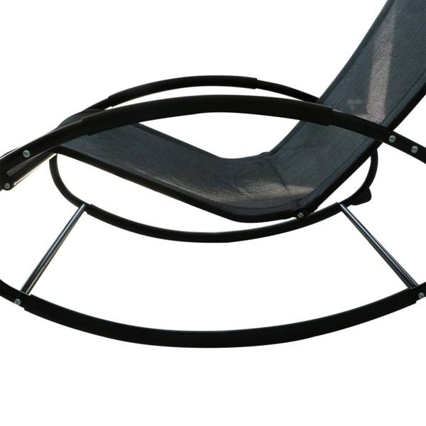 Schaukelstuhl mit Kopfkissen 84A-090 Braun - Metall - 62 x 88 x 105 cm