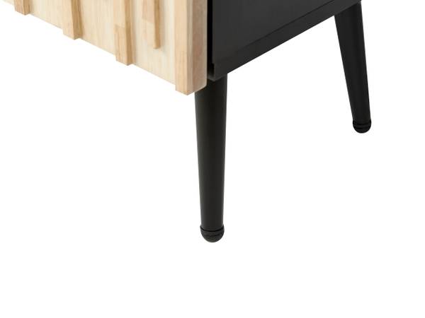Sideboard DALCROSS Schwarz - Braun - Bambus - 80 x 80 x 43 cm